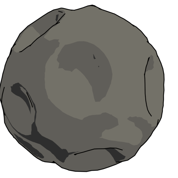 cartoon asteroid