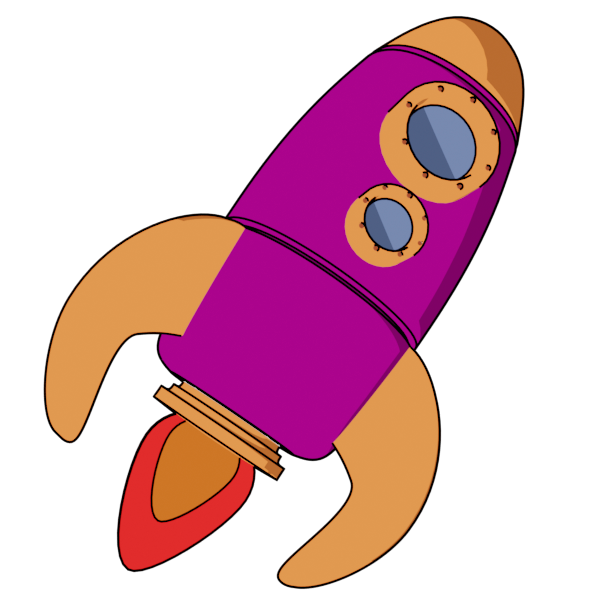 cartoon rocket